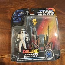 Star Wars Power Of The Force Deluxe Crowd Control Stormtrooper 1996 Kenner