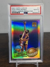 Kareem Abdul-Jabbar 2001 Topps Chrome 1979 Reprint Refractor #11 PSA 10 POP 1