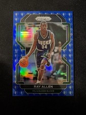 2021-22 PRIZM BASKETBALL RAY ALLEN #251 75TH ANNIVERSARY BLUE DIAMOND PRIZM MINT