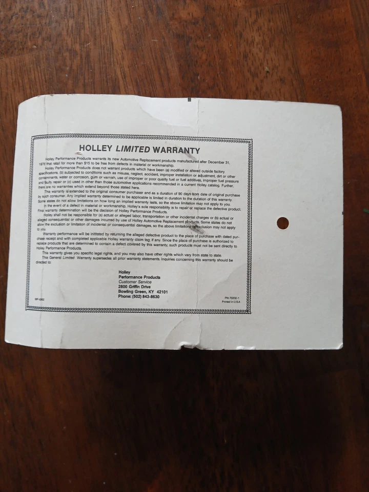 Fuel Pressure Gauge Holley 26-502 - Image 2 of 2