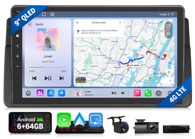 DAB+CAM+DVR+Für BMW E46 8Kern 6+64 Android 13 E46X6S2 Autoradio CarPlay GPS Navi