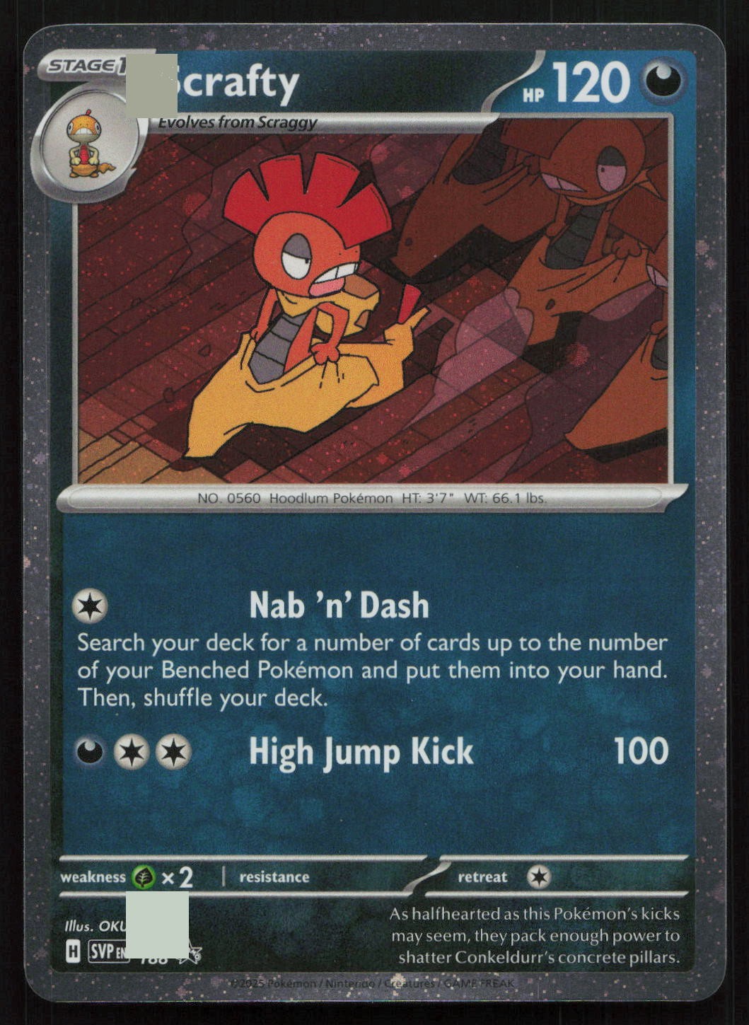 Scrafty (Cosmos Holo) 188 Promo Scarlet & Violet Promo Pokemon NM