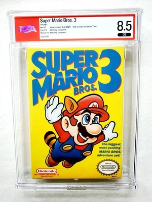 PSA 8.5 SUPER MARIO BROS 3 Nintendo NES 1990 Game CIB Complete Box WATA 9.0 CART - Image 1 of 4