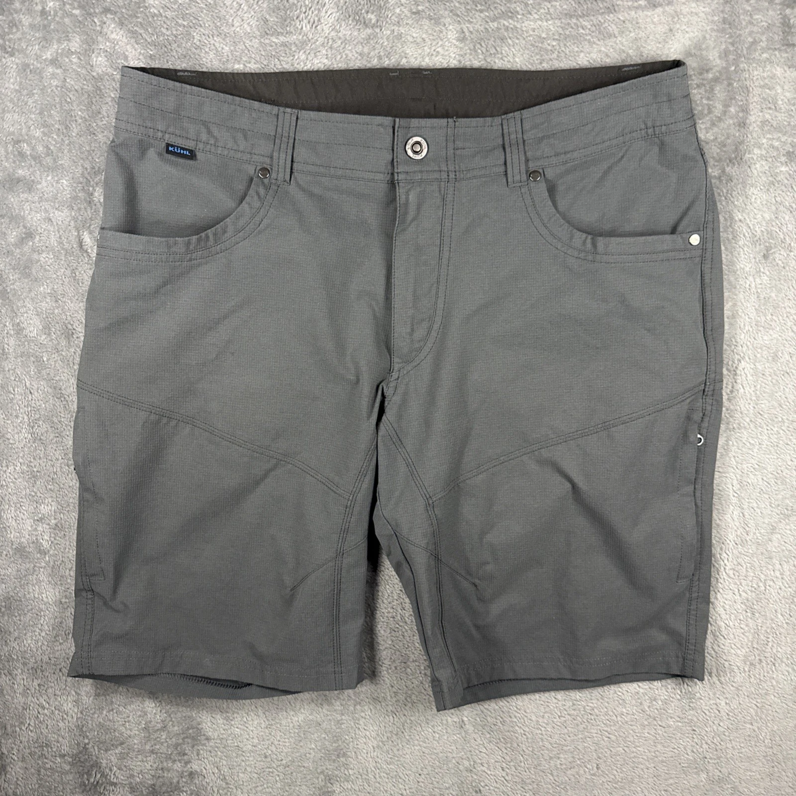 Kuhl Shorts Men's 36 Gray Silencr Kargo Ripstop Cargo Hiking Outdoor Gorpcore