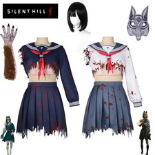 Silent Hill f: Shimizu Hinako Sailor Uniform Fox Arm Wig Mask Cosplay Costume