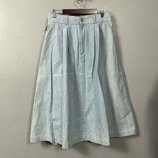 Orvis vintage denim skater skirt midi length pocket size P 14 - M