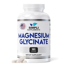 Magnesium Glycinate 400mg per Serving   High Absorption 180 Count Pack of 1 