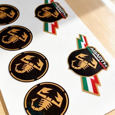 10 Aufkleber Crystal Friese Skorpion kompatibel mit Fiat Abarth
