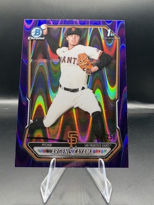 2026 Bowman Argenis Cayama Chrome Purple RayWave Refractor /250 Giants