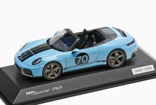 1:43 SPARK 2024 PORSCHE 911 992 Carrera Cabrio Spirit 70 Meissen Blue DEALER ED