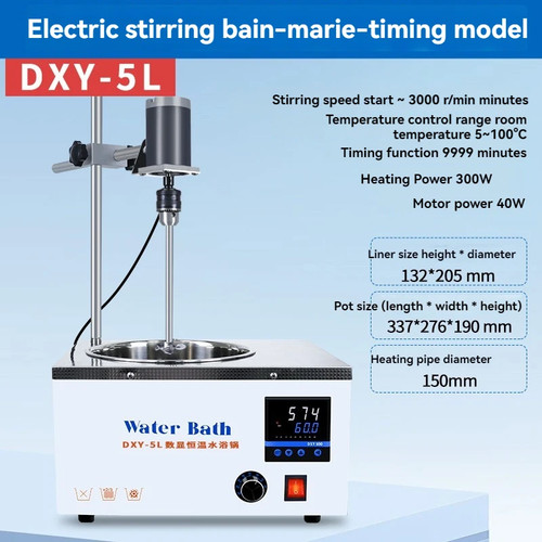 Electric Stirring Water Bath Pot Ink and Adhesive Electric Water Bath Stirrer - Afbeelding 5 van 33