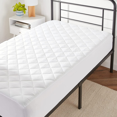 Hypoallergenic Quilted Mattress Topper Pad, 18 Inches Deep, Twin, White