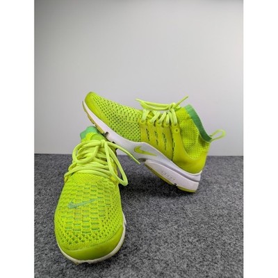 Nike Air Presto Ultra Flyknit Sneakers Womens 7.5 Neon Green Volt 835738-301