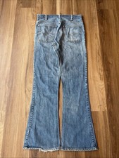 Vintage 70s Orange Tab Levi s Bell Bottom Jeans 784 Dark Wash Flared Jeans 32x30