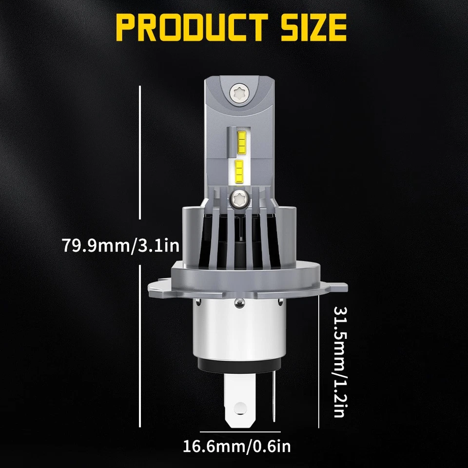 Combo faros LED de haz alto/bajo bombilla 24V para Ford Figo 2016-2020 4X Foto 2 de 4