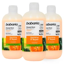 Babaria Nutritive & Repair Shampoo 16.9 fl oz– for Dry, Damaged Hair (3-Pack)