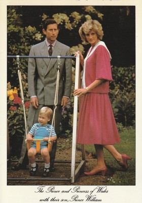 ***ORIGINAL POSTCARD***PRINZESSIN DIANA-KÖNIG CHARLES III.-PRINZ WILLIAM-LONDON