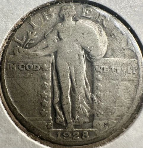 1928-p Standing Liberty Quarter * 90% Silver * VG *Actual Coin Shown