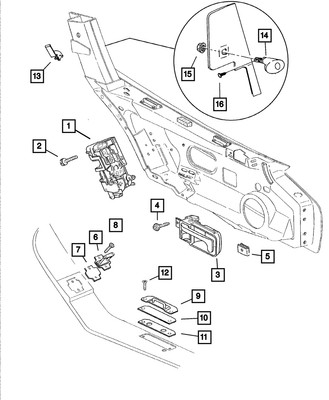 Genuine Mopar Door Restraint Interlock 5245098AB