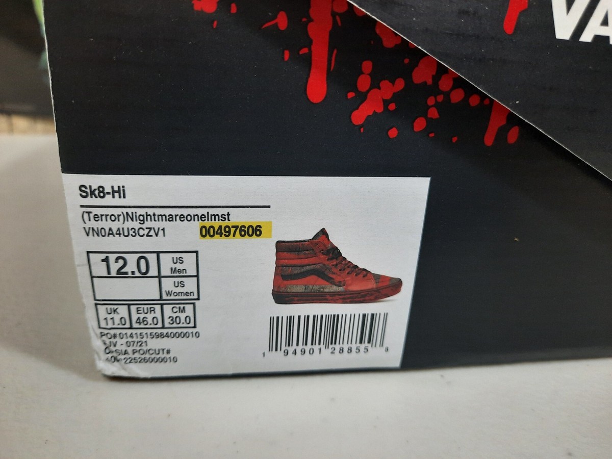 Vans Sk8-hi X Nightmare On Elm Street Freddy Krueger House Of