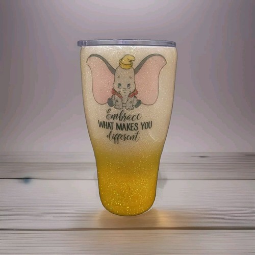 Gold/Cream Dumb  Glitter Epoxy Hand Made By Ashleefay 30oz Tumbler Mug #TA2 - Picture 1 of 7