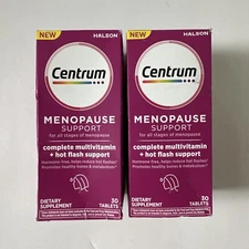 (2) Centrum Multivitamin Supplement Menopause Support 30 Tablets 05/26