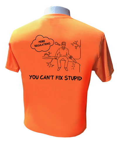 Stupid Funny Work T-Shirt Hi-Vis 