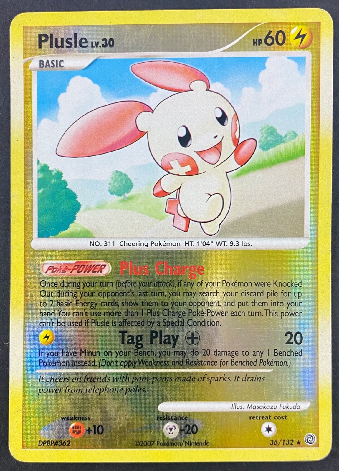 Pokemon Card Plusle LV.30 Secret Wonders 36/132 EXCELLENT Reverse Holo Rare  TCG! | eBay
