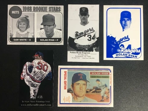 Nolan Ryan VERY SCARCE  5 Different Vintage Business Cards See Photos