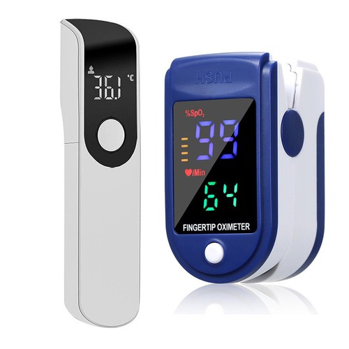 Digital IR Infrared Thermometer Non-contact Temperature Gun Fingertip Oximeter - Picture 29 of 33