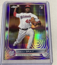 2022 Topps Chrome Sonic #160- JOSIAH GRAY Yellow/Purple Sonic RC Refractor #/299