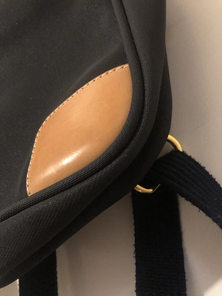 Zaino Lancel Lona Azul Color Marrón Hecho en Francia Mochila Saco Nuevo con Etiquetas Foto 2 de 4