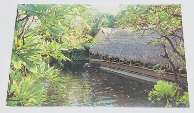 #ad Vintage Postcard “The Willows” Hawaii Garden Restaurant Water Pond Coi Fish P2 $7.19