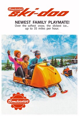 Ski-Doo Snowmobile - Vintage-Style 1965 Advertising Poster | eBay