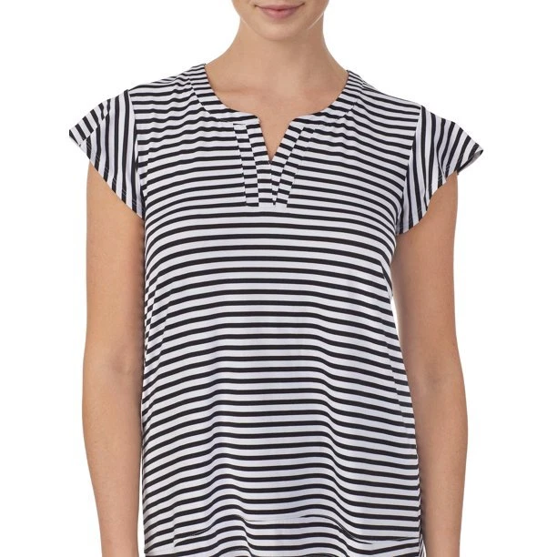 NUEVO CON ETIQUETAS CONJUNTO DE 2 PIJAMAS CAPRI A RAYAS BLANCAS Y NEGRAS ELLEN TRACY 3X 3XL $60 Foto 4 de 4