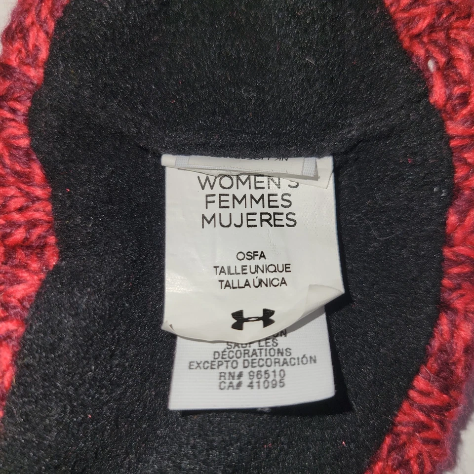 Faixa de cabeça feminina Under Armour para aquecedores de ouvido vermelha - Imagem 4 de 4