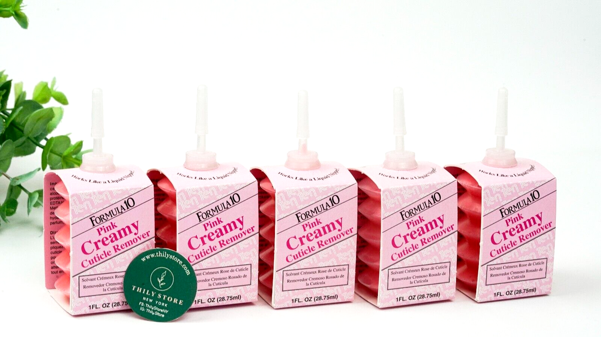 Set of 5 pcs Formula 10 Pink Creamy Cuticle Remover ( 1 oz Each x