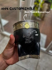 Taza/Mate REAL MADRID Imperial Gourd High Quality  +  Straw