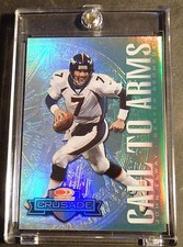 1998 LEAF R&S GREEN CRUSADE JOHN ELWAY 033/250 BRONCOS SHARP