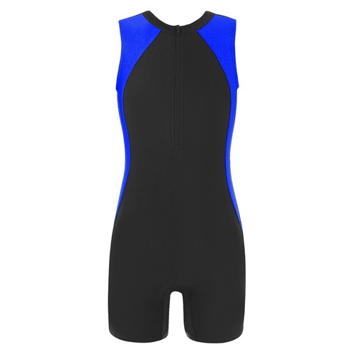 Kids Unisex One Piece Swimwear Bathing Suit Gymnastics Workout Jogging Bodysuit - Picture 41 of 46