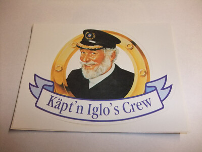 Werbung Reklame Aufkleber Käpt´n Iglo Captain Iglo Käpt´n Iglo´s Crew 80er Jahr