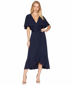 wrap dress flutter sleeve