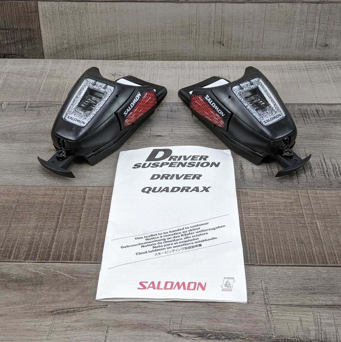 Salomon Ski Bindings Driver Suspension Quadrax Black Front Salomon Ski Bindings Driver Suspension Quadrax Black Front
