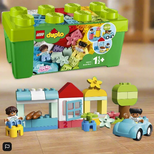 LEGO 10913 DUPLO Classic Brick Box Building Set with Storage, Toy Car,... - Photo 2/4
