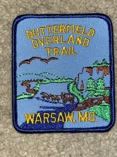 Boy Scout BSA Butterfield Overland BLUE Warsaw Missouri Historic Trail Patch