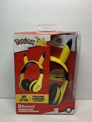 Pokémon Pikachu Ears Bluetooth Wireless Volume-Limited Kids Headphones NEW