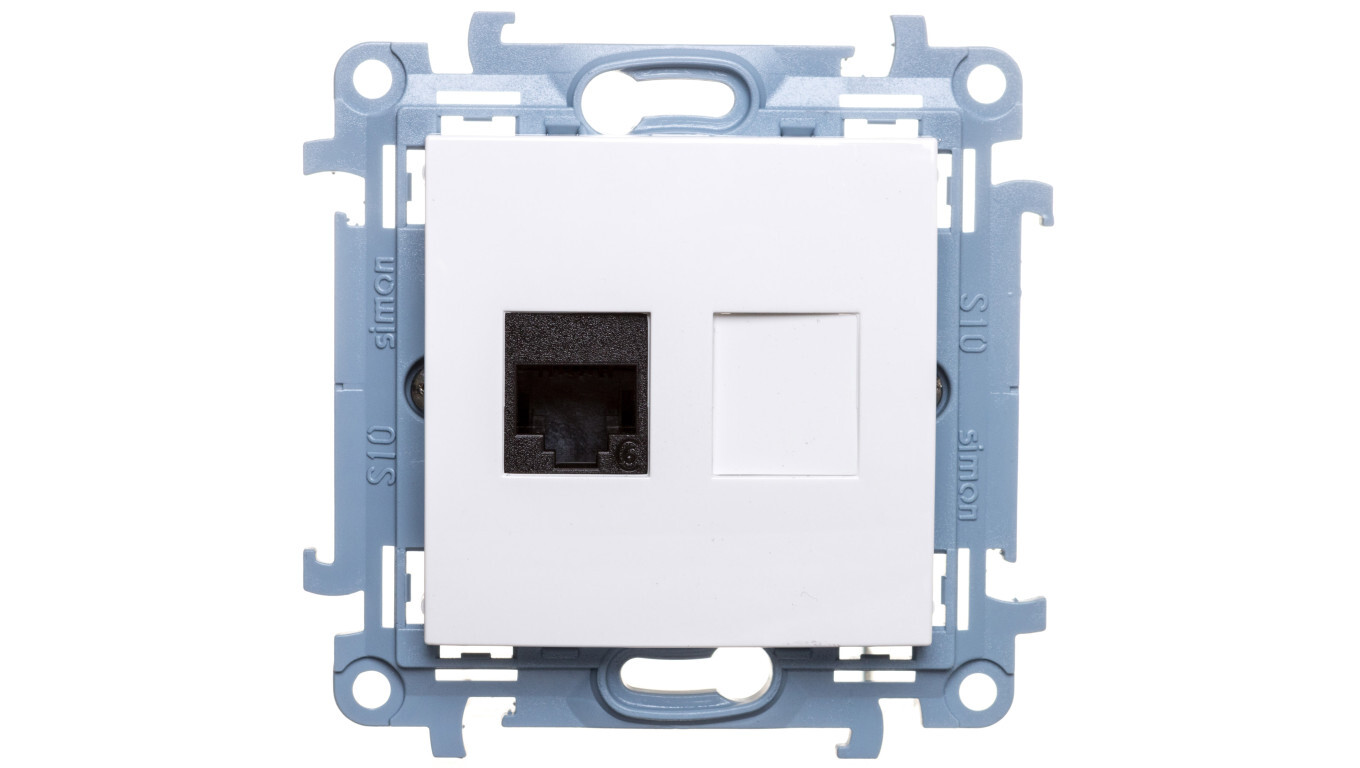 Simon 10 Single computer socket RJ45 cat.6 white C61.01/11 /T2UK