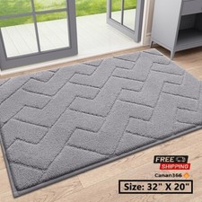 Dog Door Mat for Muddy Paws Absorbs Moisture Dirt Non Slip Washable Microfiber