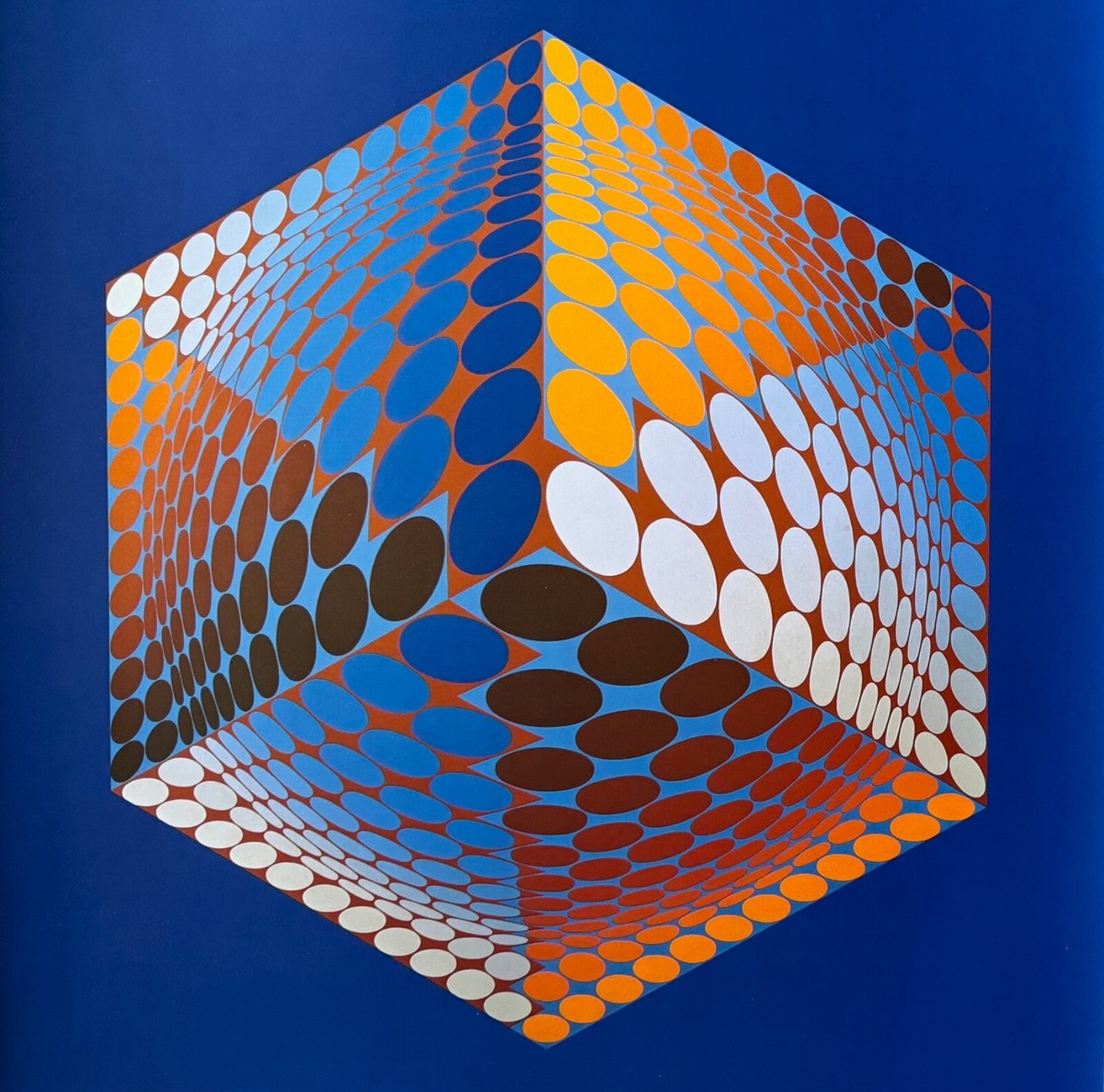 VICTOR VASARELY 1974 Heliogravure Print Art 16.5