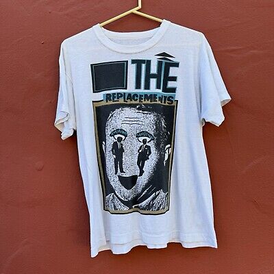 VINTAGE 80S 90S THE REPLACEMENTS BAND TEE SHIRT WHITE SINGLE VINTAGE 80S 90S THE REPLACEMENTS BAND TEE SHIRT WHITE SINGLE